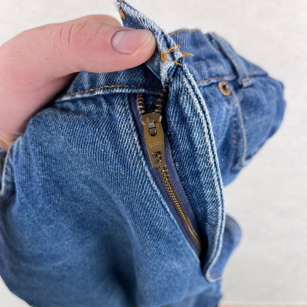 Vintage Levis White Patch Orange Tab Jeans Womens 26 High Rise Straight Scovill - Picture 6 of 13